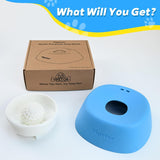 Slow Feeder Dog Bowls for Liquid Treat, 【Enrichment Ball-Roll】 Bone Broth Dog Lick Bowl, 3/4 Cup Yogurt Pup Lick Toy for Large Medium Small Breeds Dietary Supplement/Post-Op Nutrition