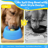 Slow Feeder Dog Bowls for Liquid Treat, 【Enrichment Ball-Roll】 Bone Broth Dog Lick Bowl, 3/4 Cup Yogurt Pup Lick Toy for Large Medium Small Breeds Dietary Supplement/Post-Op Nutrition