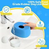 Slow Feeder Dog Bowls for Liquid Treat, 【Enrichment Ball-Roll】 Bone Broth Dog Lick Bowl, 3/4 Cup Yogurt Pup Lick Toy for Large Medium Small Breeds Dietary Supplement/Post-Op Nutrition